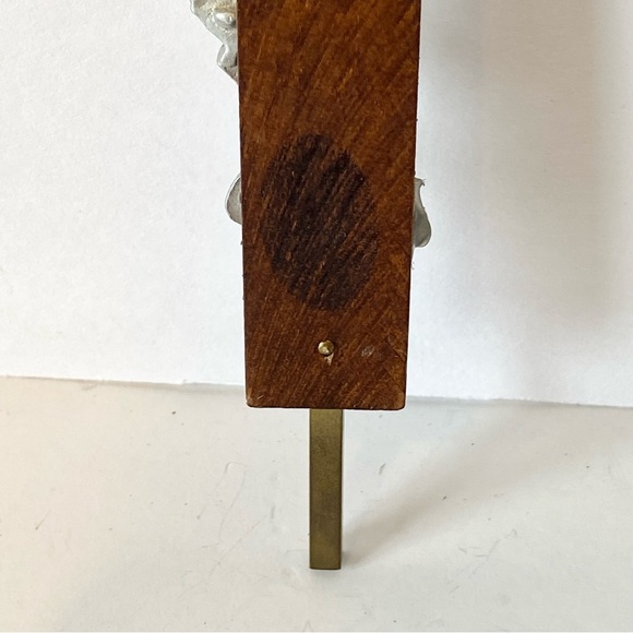 Vintage Brass, Pewter, and Wood Praying Boy Cross Holy Crucifix Religious - Picture 11 of 12